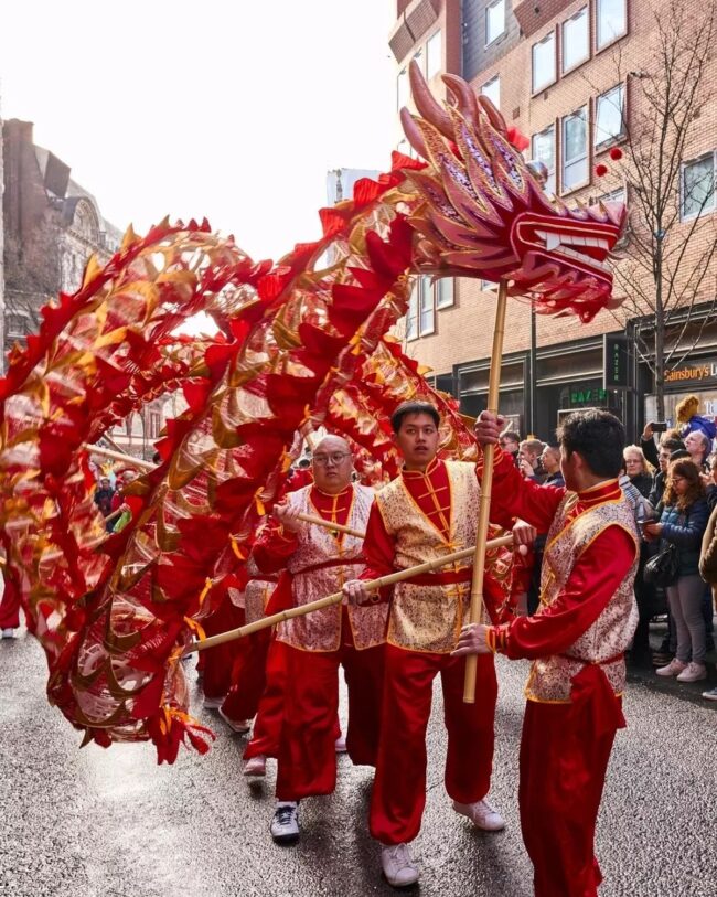 Majestic Red and Gold Dragon Festival