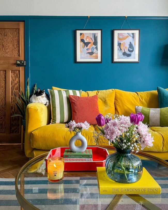 Dynamic and Colorful Living Space Design