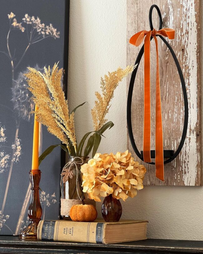 Rustic Fall Vignette Decor