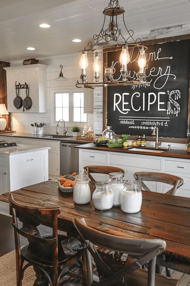Rustic Appeal of Chalkboard Walls