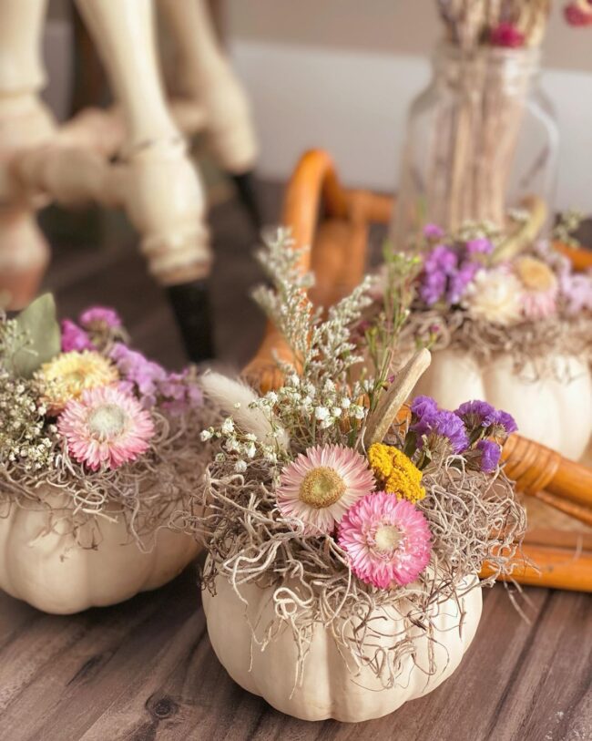 Floral Pumpkin Arrangements