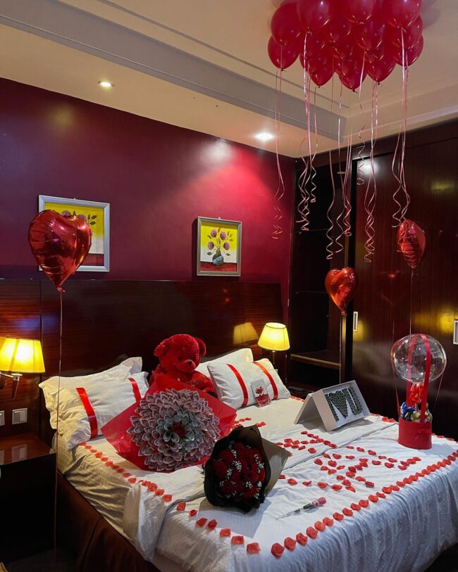 Charming Red and Pink Bedroom Design