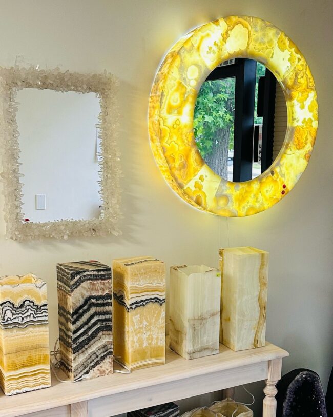 Glowing Crystal Mirror