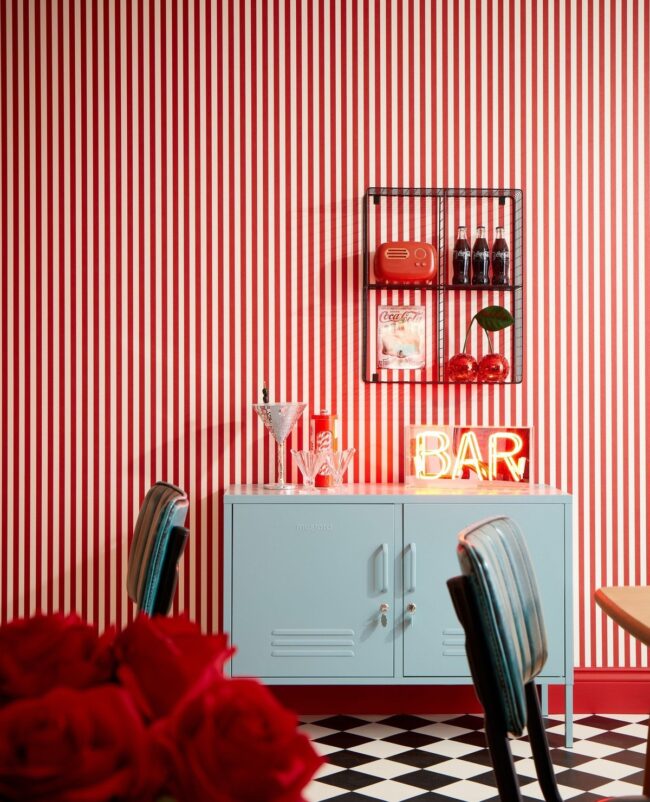 Retro Stripes with Colorful Accents