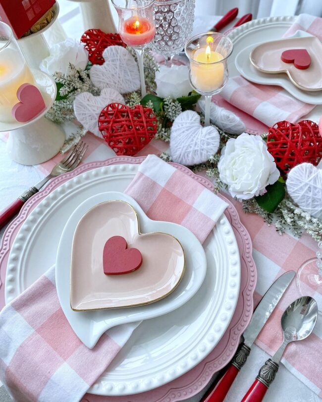 Charming Heart-Accented Layered Plate Designs
