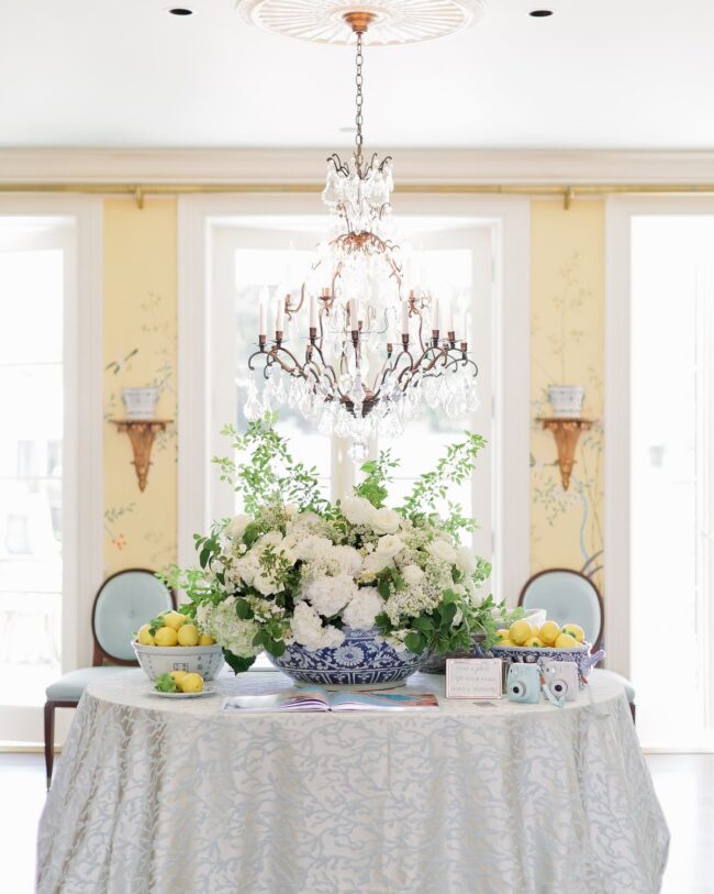 Timeless White Florals and Lemon Accents
