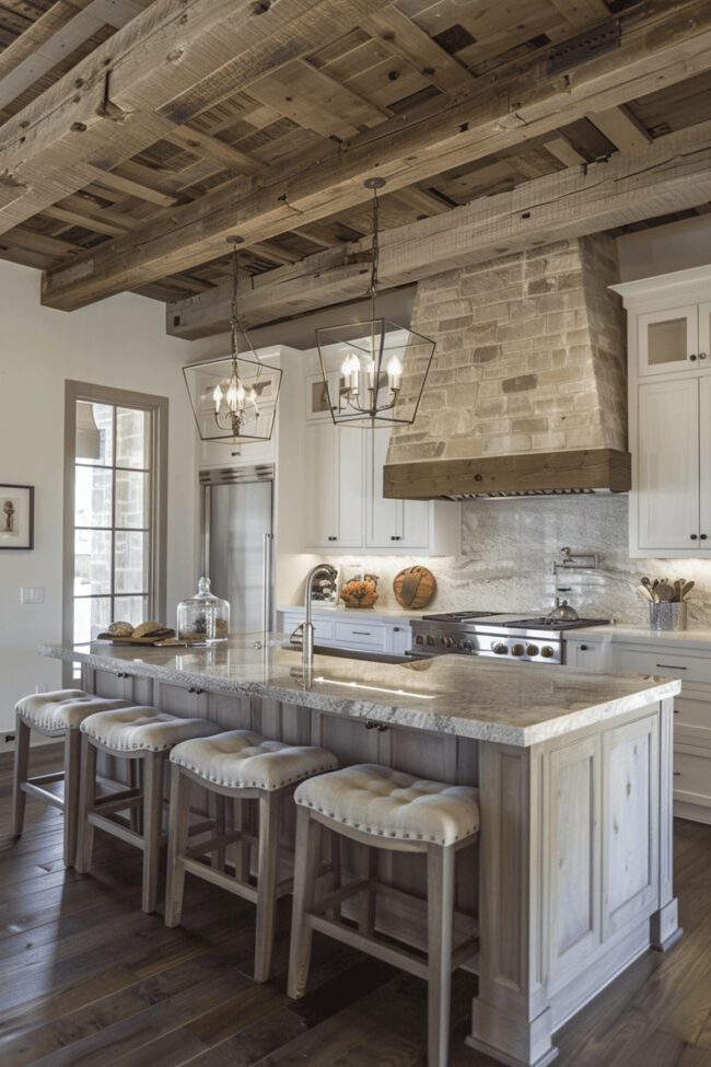 Rustic Charm of Wooden Ceiling Beams