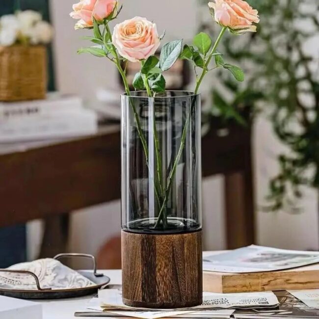 Elegant Simplicity with Wood and Glass