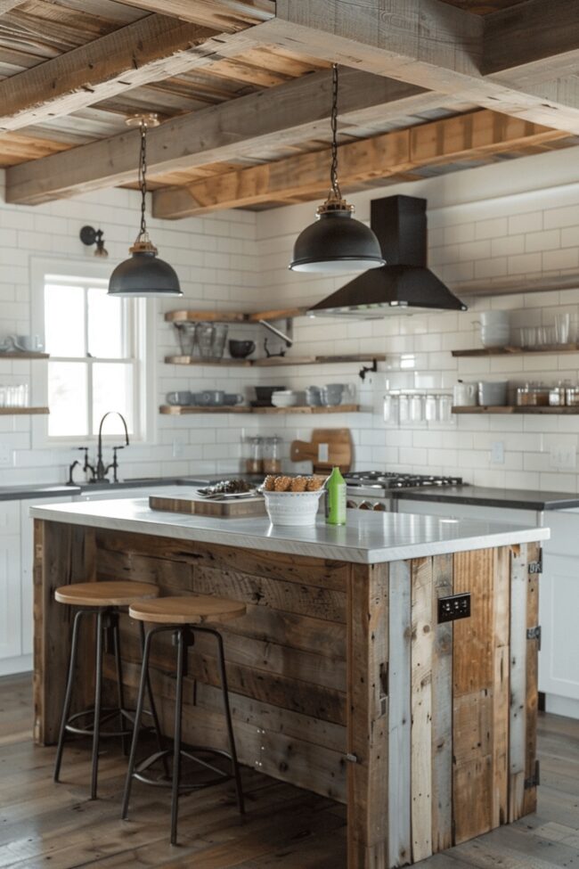 Rustic Appeal with Reclaimed Wood Features