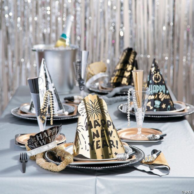 Chic Black and Gold Celebration Setup