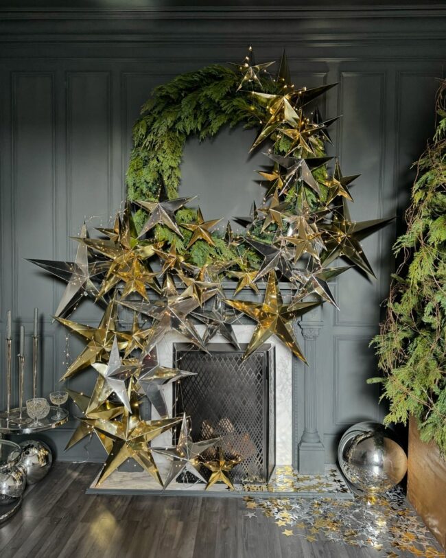 Bold Starburst Mantel Feature