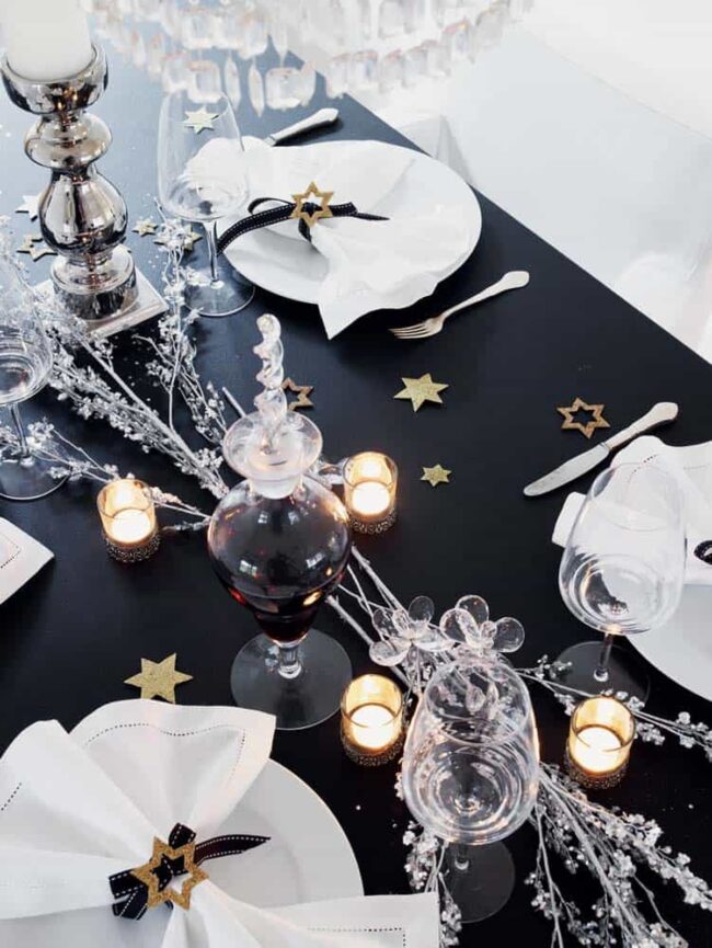 Starry Night Theme with Silver and Gold Accents
