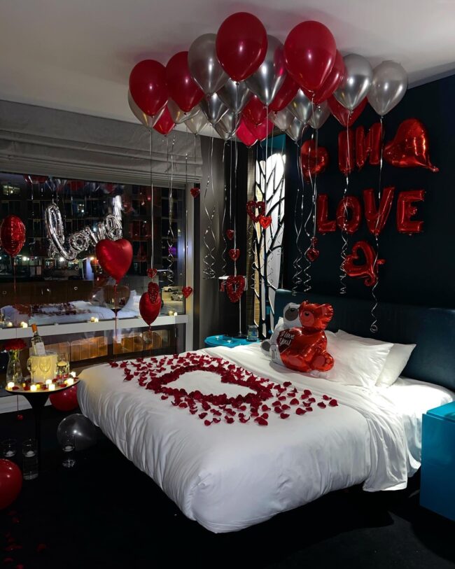 Chic Black and White Valentine’s Celebration