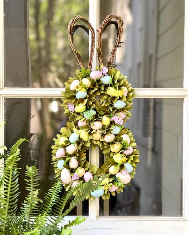 Charming Easter Bunny Wreath with Eggs
