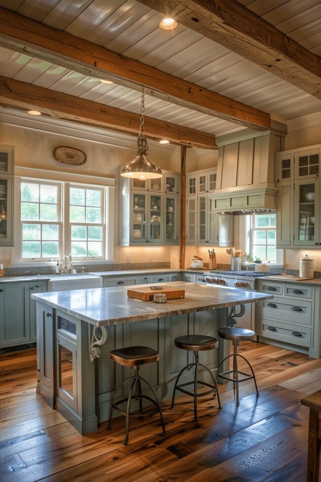 Central Hub of a Farmhouse Kitchen