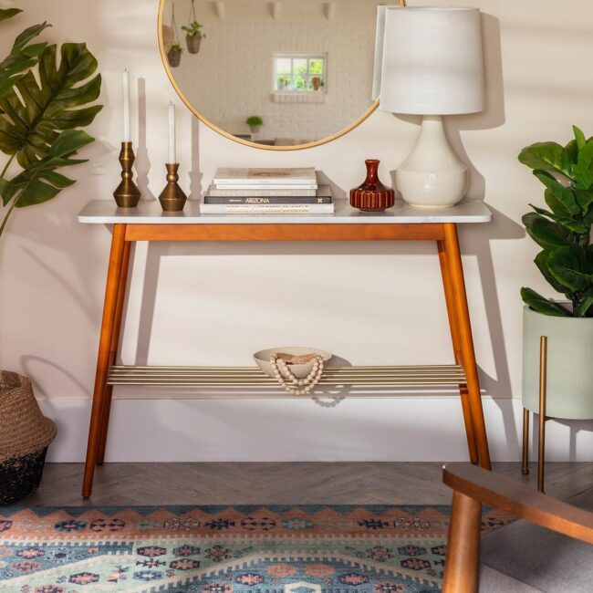Timeless Elegance with Marble and Brass