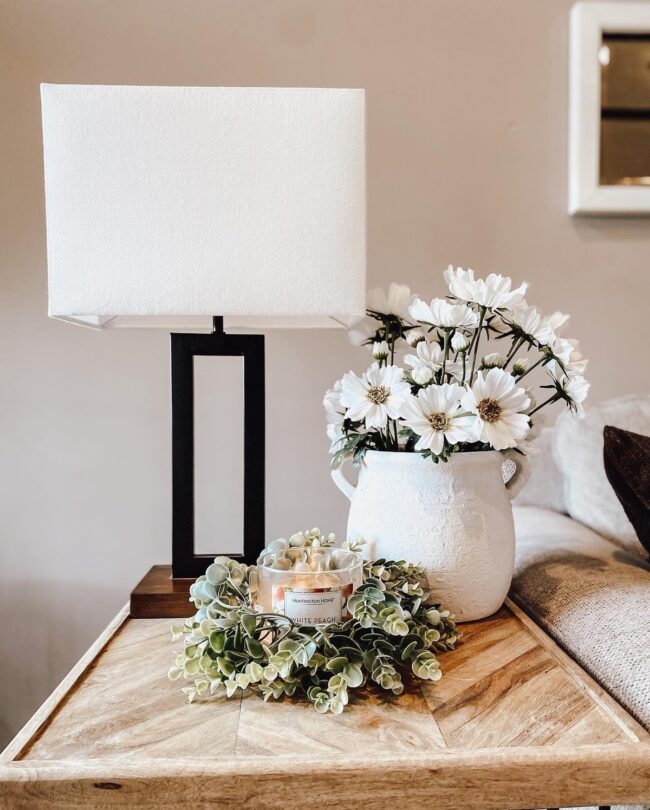 Charming Table Display with Flowers and Candle