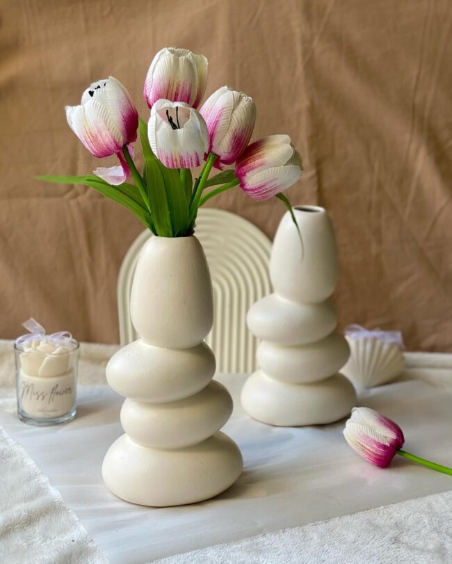 Playful and Layered Vase Collection