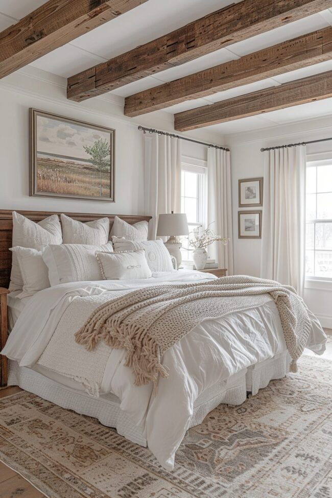 Charming Rustic White Farmhouse Design